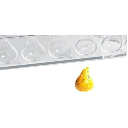 

Martellato MA1034 Pera Pear Fruttissimi Clear Polycarbonate Candy Mold Chocolate Praline Mould with 18 Cavities Each 44mm x 32mm x 17mm High