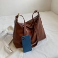 thumbnail image 5 of Bolsos de hombro casuales para damas GEEK, bolsos de compras de moda, bolsos grandes retro de color sólido, bolsos de diseñador de lujo para dama, bolsos con cremallera para dama, 5 of 5