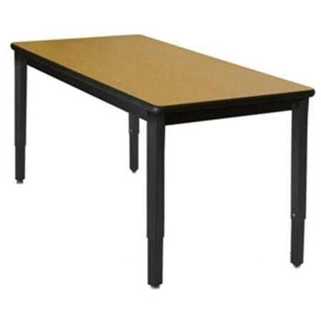 Lobo Tables LOB8069-FX 24 in. x 4 8 in. Fully Welded Lobo Table- Black Frame and Fixed Legs- 1 in. Phenolic Lab Top