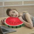 thumbnail image 5 of 3D Fruit Stool Stump Cushion, Watermelon Slice Memory Foam Cushion, Pillow Doll Seat Pad Home Decor,15.74in(Red), 5 of 6