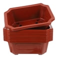 thumbnail image 4 of 10pcs Bonsai Pots Vintage Style Plastic Bonsai Plants Growing Pot Rectangular Classical Flower Pot, 4 of 8
