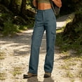 thumbnail image 2 of KDDYLITQ Womens Cargo Pants Waterproof Straight Leg Casual Hiking Pants Stretch Quick Dry Workout Lightweight Lounge 2026 Trousers with Multi Pockets Navy S, 2 of 6