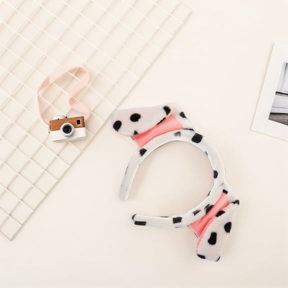PAMINGONO Cartoon Dog Ears Headband Dalmatian Ears Hairhoop Christmas Cosplay Headdress Prop Costume Accessory