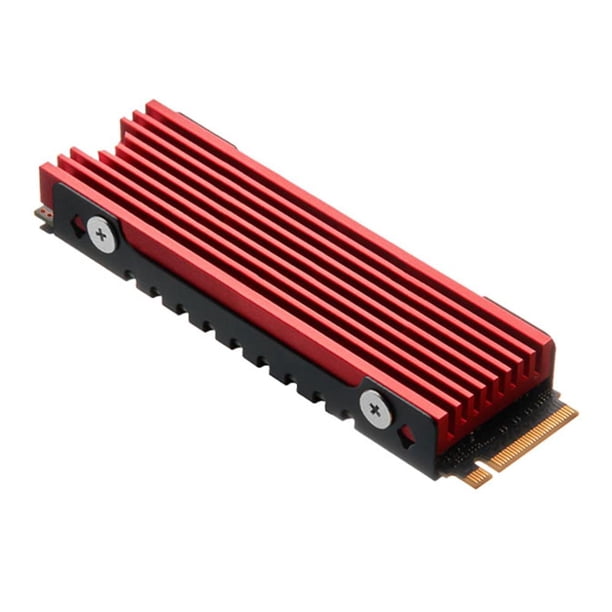 M.2 2280 Disipador de calor Aleación de aluminio SSD Cooler para consola de juegos PS5 (rojo)