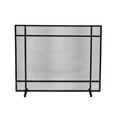 thumbnail image 3 of Noble House Houston Modern Single Panel Iron Firescreen, Black Brushed Silver Finish, 3 of 3