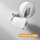 thumbnail image 3 of Portarrollos de papel higiénico de acero cepillado, portarrollos de acero inoxidable para baño y cocina (cuadrado), 3 of 5