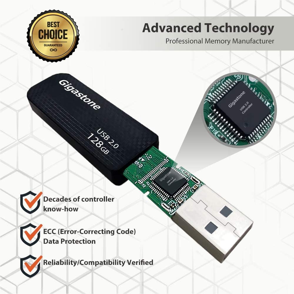 Gigastone USB 3.0 Flash Drive 64GB, 2 Pack (2x64GB)
