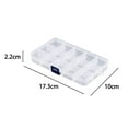 thumbnail image 4 of KRONDO Clear Plastic Organizer Box with Dividers for Small Items - Portable for Office, Home & Travel, 4 of 11