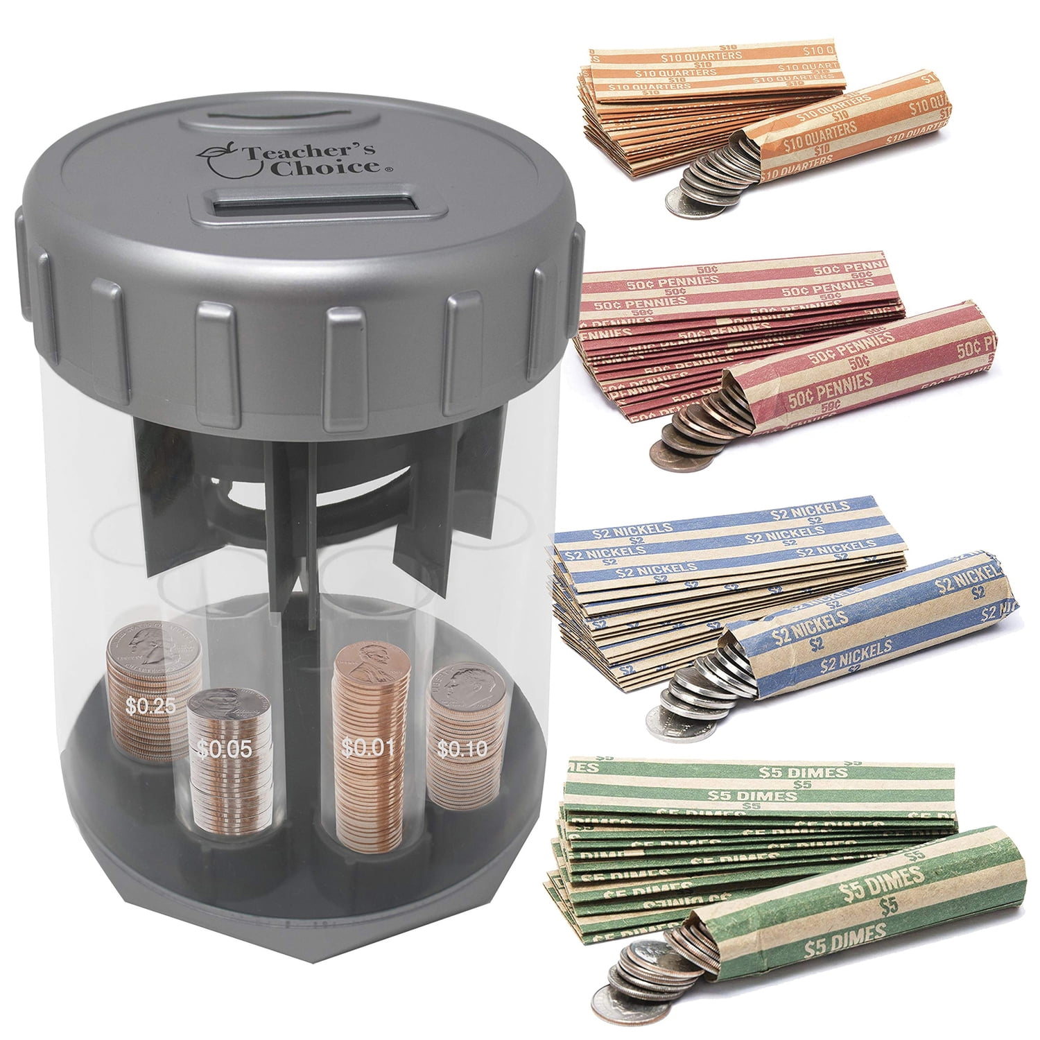 Teachers Choice PCHSORTER Digital Coin Counter Automatic Coin Sorter