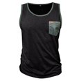 thumbnail image 5 of Garbnen Mens Summer Tank Top Vacation Crew Neck Mens Sleeveless Shirts Lightweight Gym Big and Tall Muscle Shirts Men with Pockets Black XXXL, 5 of 8