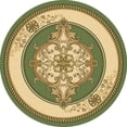 thumbnail image 5 of Planet Rugs Oriental Rug 5'3" x 5'3" Round Thick Plush Traditional Floral Medallion Design, 5 of 11