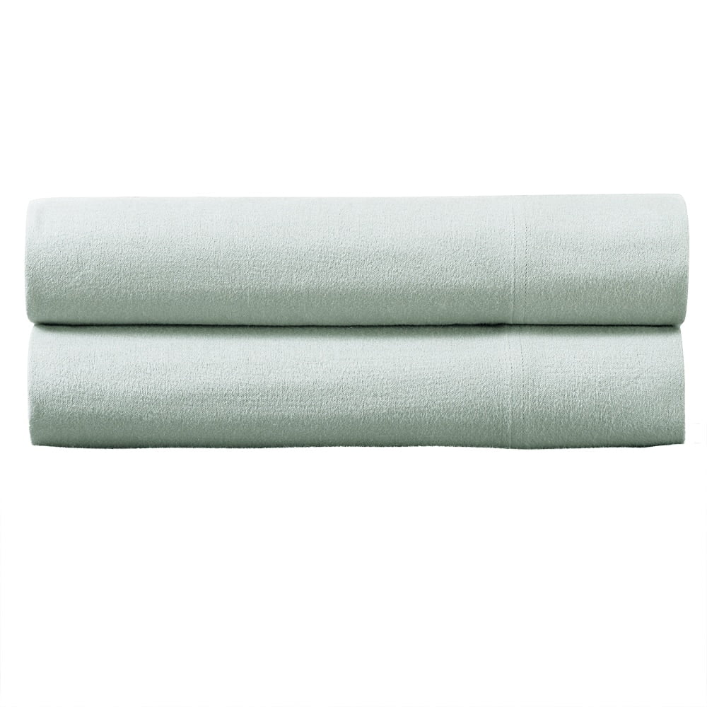 170GSM Heavyweight 100 Cotton Flannel Pair of Standard Pillowcases