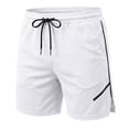 thumbnail image 6 of Gym Shorts Men Summer Elastic Waist Slim Fit Moisture Wicking Lightweight Athletic Workout Shorts with Pockets, 6 of 9