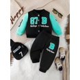 thumbnail image 2 of Baby Boy Letter Graphic Colorblock Bomber Jacket & Sweatpants Without Tee, 2 of 5