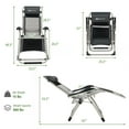 thumbnail image 4 of Costway Lot de 2 Chaises à Gravité Zéro Rembourrées, Inclinables, Pliantes et Réglables avec Housse, 4 of 8