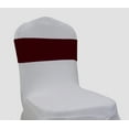 thumbnail image 3 of MDS Pack of 200 Spandex Chair Sashes Bow Ties With Buckle for Wedding - Burgundy, 3 of 6