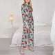 thumbnail image 3 of Balery Watermelon Conjunto de Pijama con Estampado para Mujer, Conjunto de Dos Piezas con Manga Larga, Ropa de Dormir Suave con Bolsillos, Pijamas Cómodos-Medium, 3 of 7