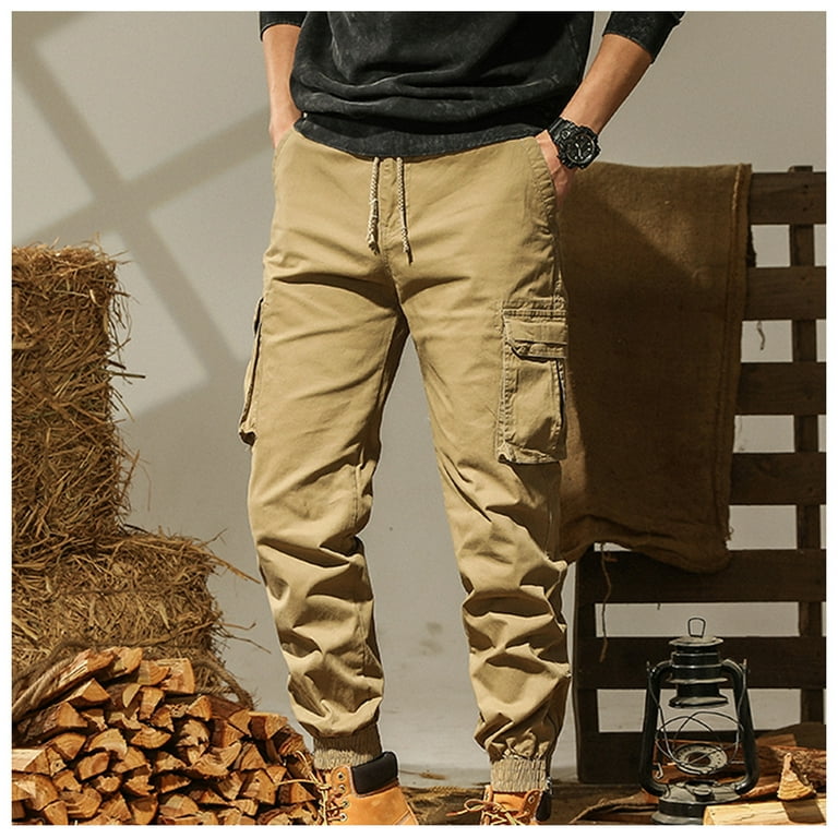 USSUMA Mens Golf Pants Lounges Long Joggers Loungewear Relaxed