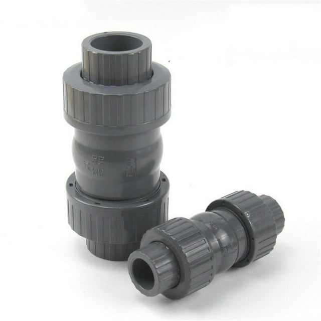 3pcs Inner Diameter 20mm ~ 63mm PVC One Way Non Return Check Valve UPVC Pipe Fitting For Garden Irrigation Aquarium Fish Tank ,Easy to Use