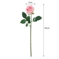 thumbnail image 2 of Artificial Flower Eco-friendly Anti-fade Plastic Simulation Rose Flower Decor for Home-White, 2 of 6