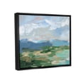 thumbnail image 3 of Modern Brushed Cloudy Landscape Landscape Painting Jet Black Framed Art Print Wall Art, 3 of 6