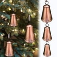 thumbnail image 2 of Cinvoph 3pcs Vintage Christmas Bell Ornaments Xmas Tree Hanging Decorations with Rope Anniversary Bells for Crafts Holiday Party Indoor and Outdoor Decor, 2 of 9
