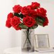 thumbnail image 1 of Decoración del hogar, decoración de habitaciones, decoración de paredes, simulación de ramo de 10 rosas artificiales, ramo de tela de seda decorativa, decoración del hogar, flores artificiales de boda, 1 of 6