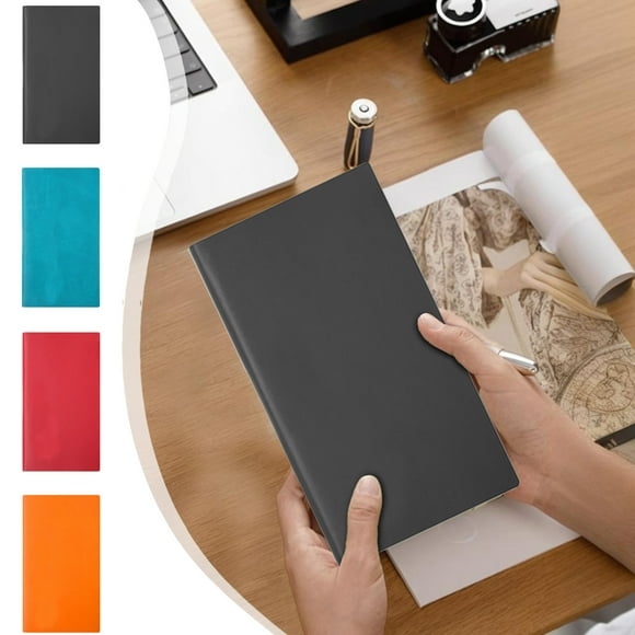 Cahier de Papeterie Épaissi Bloc-Notes Cuir Relié Carnet Petit Frais Livre pour Maison Bureau Voyage Usage Professionnel Travail Étude