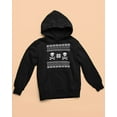 thumbnail image 5 of Old Glory Mens Skull & Crossbones Ugly Christmas Sweater Long Sleeve Hoodie, 5 of 6
