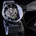 thumbnail image 3 of Reloj Casual Mecánico Con Correa De Malla Hueca De Forsining, 3 of 8