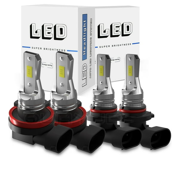 For 2016-2020 Honda Civic - 4x Combo LED Headlight High Low Bulbs 6000K Bright