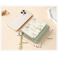 thumbnail image 2 of Women's Floral Purse Slim Wallet Keychain Card Holder Compact Lightweight Functional Fashion Accessory for Daily Use, 2 of 3