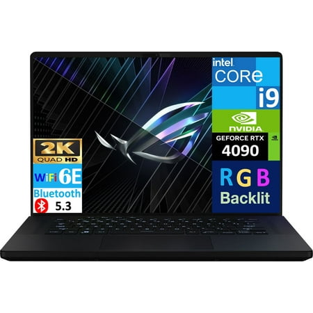 ASUS ROG Zephyrus M16 Gaming Laptop 16.0in 240Hz Mini LED WQXGA Display (Intel i9-13900H, GeForce RTX 4090 16GB, 32GB DDR5, 2x2TB SSD R1 (2TB), RGB KB, Thunderbolt 4, WiFi 6E, Webcam, Win 11 Pro)