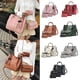 thumbnail image 3 of Pink 3 uds. Bolso de mano de cuero para mujer, bolsos de hombro con borlas, bolso de mano, bandolera, 3 of 4