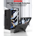 thumbnail image 2 of for Samsung Galaxy Z Fold 4 Case with Magnetic Hinge Protection & Front Screen Protector, All-inclusive Hard PC Shockproof Cover with Kickstand Camera Cover Phone Case for Z Fold 4 2022 - Black, 2 of 13