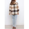 thumbnail image 4 of XINQIHANG Womens Casual Plaid Shacket Button Down Long Sleeve Shirt, 4 of 5
