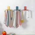 thumbnail image 4 of Wall-Mounted Kitchen Rack with Hooks for Towels Spatulas and More No Drilling Required Flower Design Storage Solution, 4 of 5