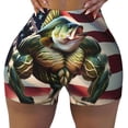 thumbnail image 2 of Goofa giant bass with big muscles Printed Workout Shorts Women Seamless Scrunch Butt Lifting High Waisted Gym Booty Shorts Elastic Workout Shorts-Medium, 2 of 8