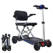 Xspracer 1-Step Foldable 42 Lbs Lightweight Mobility Scooter, 275LBS Capacity & 10-Mile Range, Portable Electric Wheelchair Alternative Blue