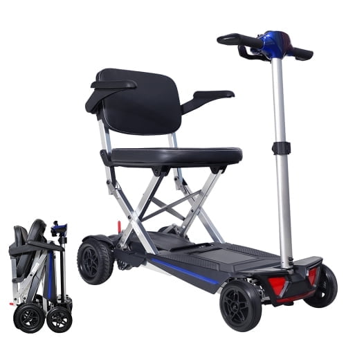 Xspracer 1-Step Foldable 42 Lbs Lightweight Mobility Scooter, 275LBS Capacity & 10-Mile Range, Portable Electric Wheelchair Alternative Blue