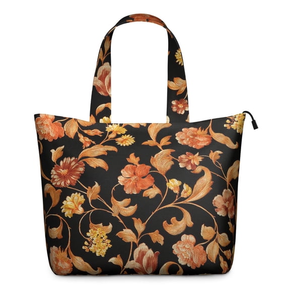 Flower Women's Large Weekend Travel Bag Moving Canvas Handbag Thick Double Layer Beach Weekend Travel Unisex Hospital Maternity Delivery with Toiletry Waterproof