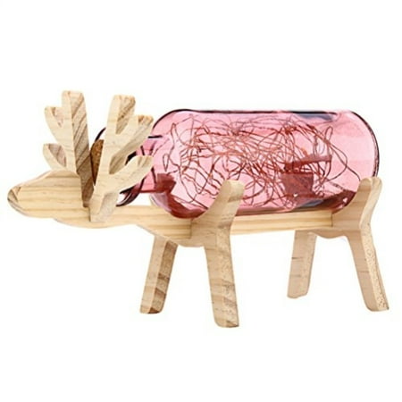 Led Deer LEDMOMO LED Night Light Wooden Deer Glass Bottle Lamp USB Charging Light for Chritmas Birthday Valentine's Day Gift ()