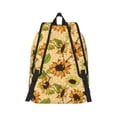 thumbnail image 3 of Daiia Sunflowers Vintage Canvas Backpack for Men and Women ,Hiking Backpack,Travel Laptop Bag for School,Large Capacity Backpack, 3 of 8
