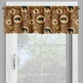 thumbnail image 2 of Ambesonne Zambia Window Valance, African Animals Ethnic Style, 54" X 18", Cinnamon Ginger and Black, 2 of 5