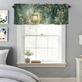 thumbnail image 5 of Retro Candles Window Valance for Kitchen, Flowers Green Leaf Watercolors Spring Plant Rod Pocket Short Curtain for Small Windows, Light Filtering Decorative Valance, 54 x 18 Inch, 5 of 9
