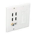 6 Port Wall Plate 4 HD Multimedia Interface 1 Cat 6 Coaxial 1 TV F Head