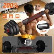 Adjustable Dumbbells, 20lbs Free Weight Set with Connector, 4 in1 Dumbbells Set as Barbell, Kettlebells, Push up Stand, Fitness Exercises for Home Gym Suitable Men/Women