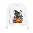 thumbnail image 5 of Craaazy Halloween Sweatshirts For Women Loose Long Sleeve Round Neck Shirts Women's Halloween Printed Pullover Tops Fall Crew Neck Sweatshirt Gifts For Women, 5 of 6
