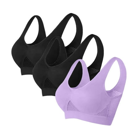 Bra And Panty Set Women S Fashionable Sport Bra Breathable Underwear Large Size No Rims Seamless Hollow Mesh Thin Sports Yoga Bra Set Pink Women S Blended Underwear XXXXL