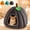 Grey, variant on Pumpkin Cat Bed for Indoor Cats, Semi-Enclosed Plush Cave with Cushion